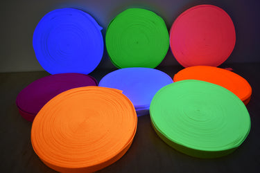 Blacklight Glo-Line 1 inch Luminescent Decorative Fabric Ribbon
